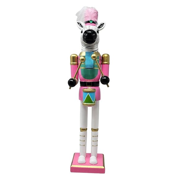 Zebra Soldier Drummer 16" Christmas Nutcracker - Picture 5 of 5